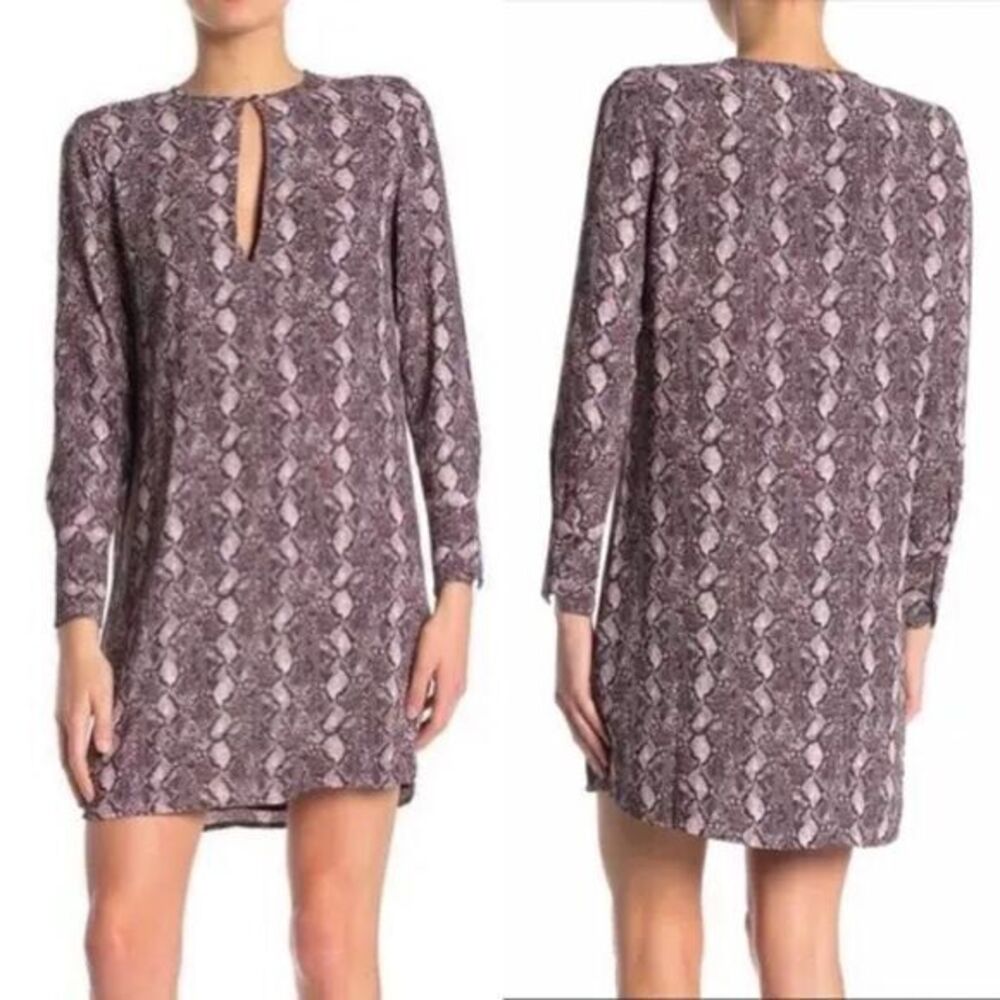 Equipment NWT Bonnie Dress in Snakeskin Tawny Port Multi Size XS